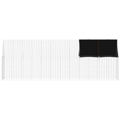 Klatka dla kur 2 szt. srebrny 600 x 100 x 210 cm
