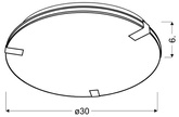 Plafon chrom/biały 31cm LED zimny Noble 13-30085