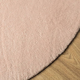vidaXL Dywan HUARTE z krótkim włosiem, różowy, Ø 160 cm