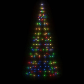 vidaXL Choinka z lampek, na maszt, 200 kolorowych LED, 180 cm