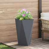 Donica 2 pcs Antracyt 40 x 40 x 75 cm Stal
