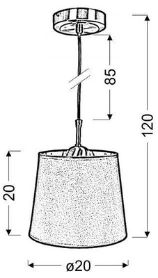 Lampa wisząca z abażurem Milonga czarna do jadalni E27 metalowa