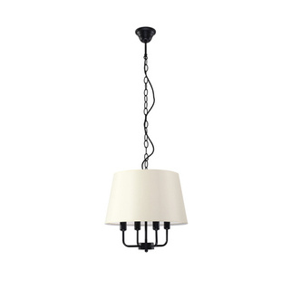 Lampa wisząca z abażurem Pasteri klasyczna 4-punktowa do salonu