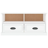 vidaXL Szafka pod TV, biała na wysoki połysk, 93x35,5x45 cm
