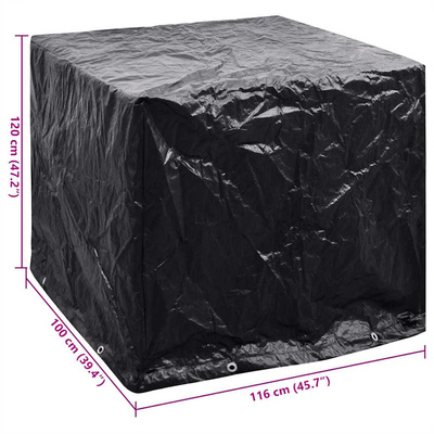 Pokrowiec na kontener IBC, z 8 oczkami, 116x100x120 cm