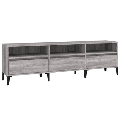 vidaXL Szafka pod TV, szary dąb sonoma, 150x30x44,5 cm wariant 8
