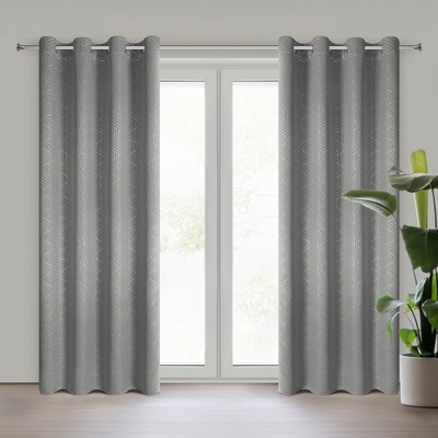 Zasłona Oleta srebrna 140x250