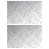 Stopień Prostokątny 2 pcs Srebrny 30 x 20 cm Aluminium