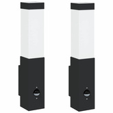 Zewnętrzna lampa ścienna 2 pcs Czarny 10.5 x 6 x 33 cm