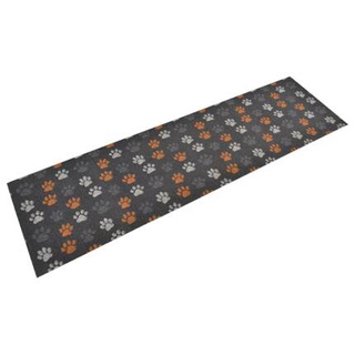 vidaXL Dywanik kuchenny, wzór w odciski łapki, 45x150 cm, aksamitny