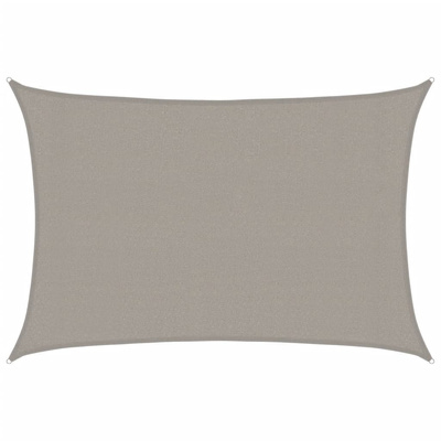 Żagiel przeciwsłoneczny, 160 g/m², jasnoszary, 3x4,5 m, HDPE