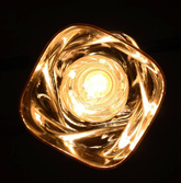 Lampa wisząca szklana czarna/bursztynowa Felis 31-00156