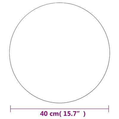 vidaXL Lustro ścienne, 40 cm, okrągłe, szklane