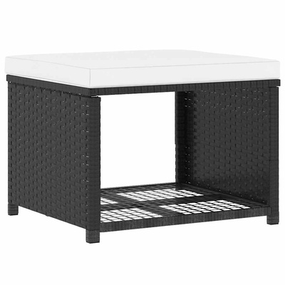 vidaXL 4-cz. zestaw wypoczynkowy do ogrodu, rattan PE, czarny