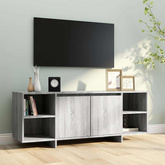 Szafka pod TV, szary dąb sonoma, 130x35x50 cm
