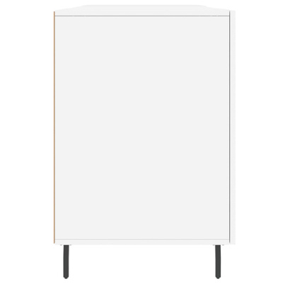 vidaXL Biurko białe z połyskiem, 140x50x75 cm, materiał drewnopochodny