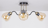Lampa sufitowa czarno/złota dymiona 3xE27 Unica 33-00880