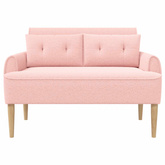 Sofa dwuosobowa z guzikowym pikowaniem różowy 117 x 67 x 77 cm