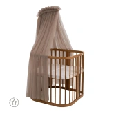 Baldachim Tiulowy do Drewnianego Stelaża - Taupe