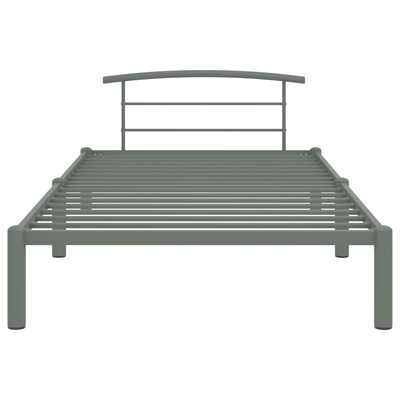 Rama łóżka, szara, metalowa, 90 x 200 cm model standard