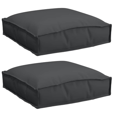 Poduszka 2 pcs Czarny 40 x 40 x 8 cm Materiał Oxford