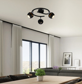 Boni spirala 3x3w gu10 led czarny