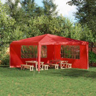 Ściana boczna namiotu na imprezy 2 pcs 400 x 195 cm czerwony