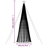vidaXL Stożkowa choinka z lampek, 688 zimnych białych LED, 300 cm
