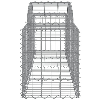 Kosze gabionowe, 11 szt, 200x50x60/80 cm, galwanizowane żelazo