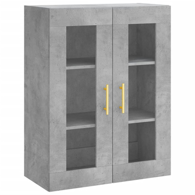 vidaXL Szafka wisząca, szarość betonu, 69,5x34x90 cm wariant 7