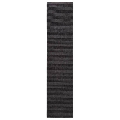 vidaXL Dywanik, naturalny sizal, 80x350 cm, czarny