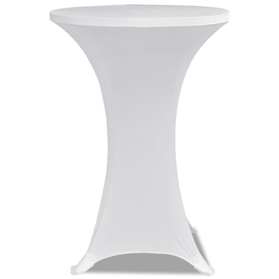 Obrus na stół barowy ? 60 cm, biały, elastyczny, 2 szt.