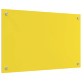 Panel kuchenny Żółty 80 x 50 cm szkło hartowane