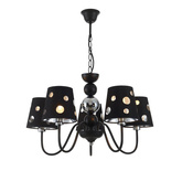Żyrandol czarny lampa wisząca 5xE14 Batley Ledea 50205106