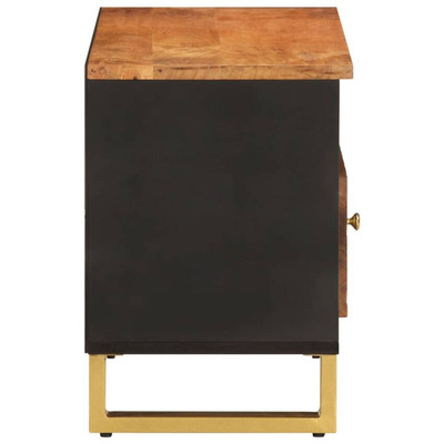 vidaXL Szafka pod TV, brązowo-czarna 80x33,5x46 cm, lite drewno mango