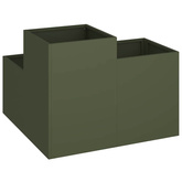 Doniczka ogrodowa oliwkowy 80 x 80 x 60 cm Stal