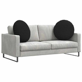 Poduszki na siedziska 2 pcs Czarny ?80 x 29 cm tkanina