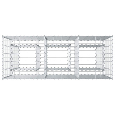Podniesione łóżko gabionowe 130 x 50 x 80 cm Stal ocynkowana