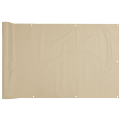 Parawan balkonowy z tkaniny oxford 75x400 cm beż
