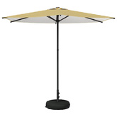 Parasol ogrodowy z podstawą 270 x 270 cm Poliester Prostokątny