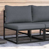 Meble Ogrodowe Metal Czarny i antracyt 70 x 71,5 x 71 cm