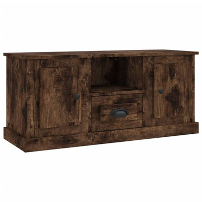 vidaXL Szafka pod TV, przydymiony dąb, 100x35,5x45 cm