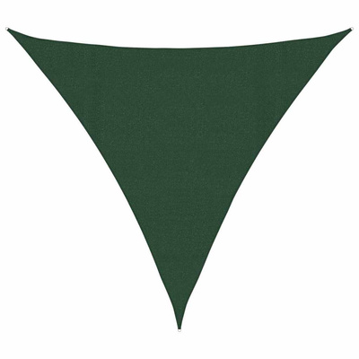 Żagiel przeciwsłoneczny, 160 g/m?, ciemnozielony, 4x4x4 m, HDPE