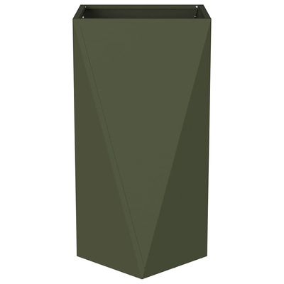 Donica 2 pcs Zielony oliwkowy 40 x 40 x 75 cm Stal