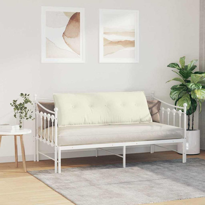 Poduszka na plecy Kremowy 140 x 50 cm Tkanina sztruksowa
