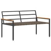 Ławka ogrodowa 2 -Seater 116 x 67,5 x 72 cm polirattan