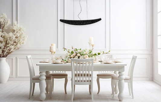 Designerska Lampa Wisząca czarna Swarovski Adani AD218