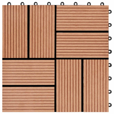 Płytka Tarasowa 11 pcs Drewno tekowe 30 x 30 cm