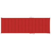 vidaXL Leżak z czerwoną poduszką, impregnowane drewno sosnowe