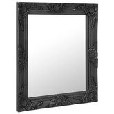 vidaXL Lustro ścienne w stylu barokowym, 50x60 cm, czarne